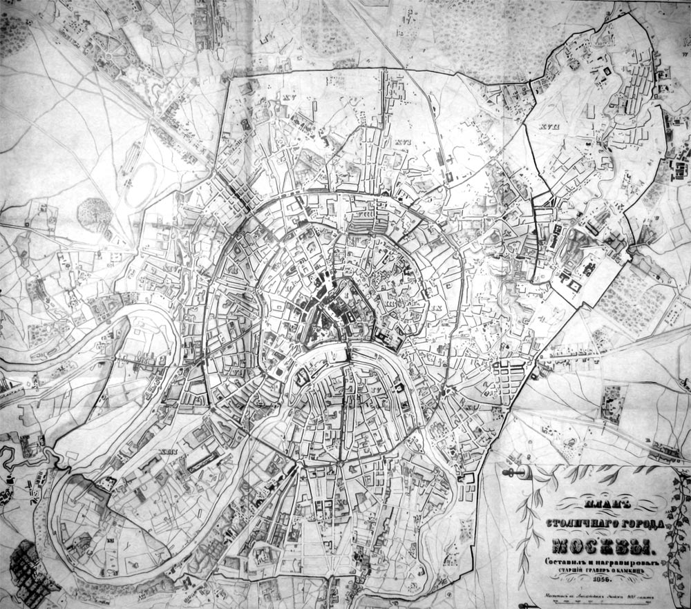 Карта старой Москвы